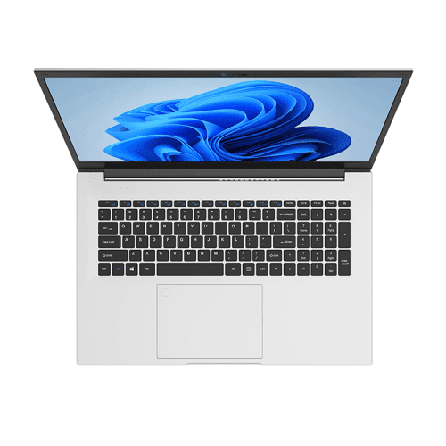 GetMi E185 Laptop top view with open display and full keyboard