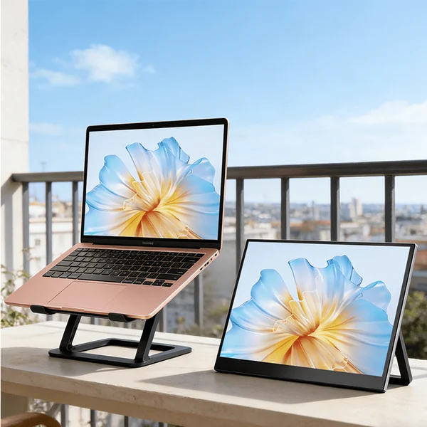 GetMi wireless portable monitor with laptop
