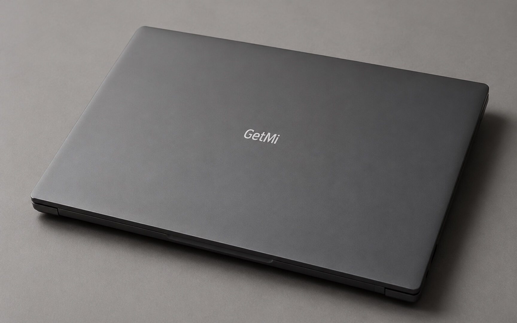 Custom logo on a GETMI laptop lid