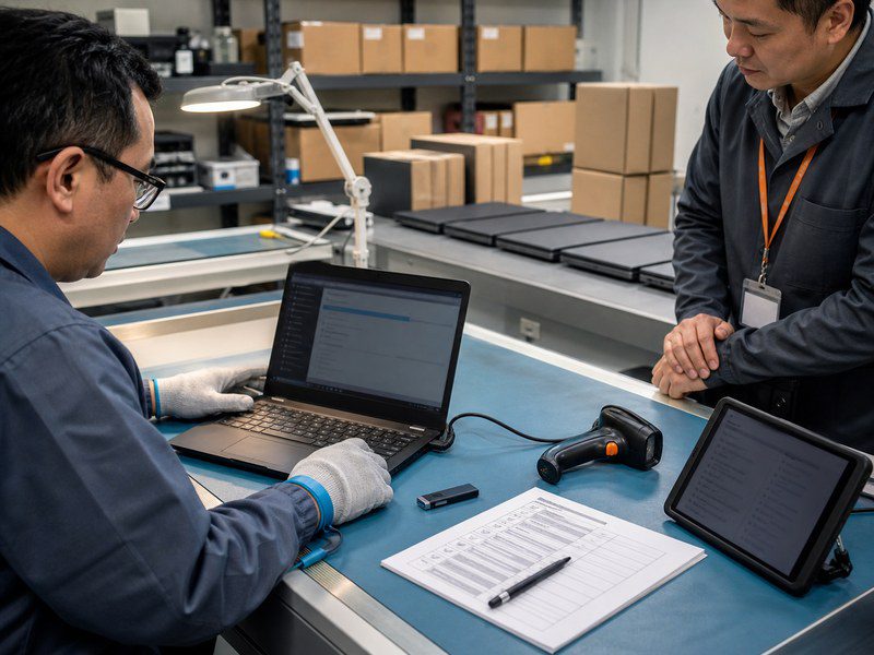 Business laptop OS image QC handoff