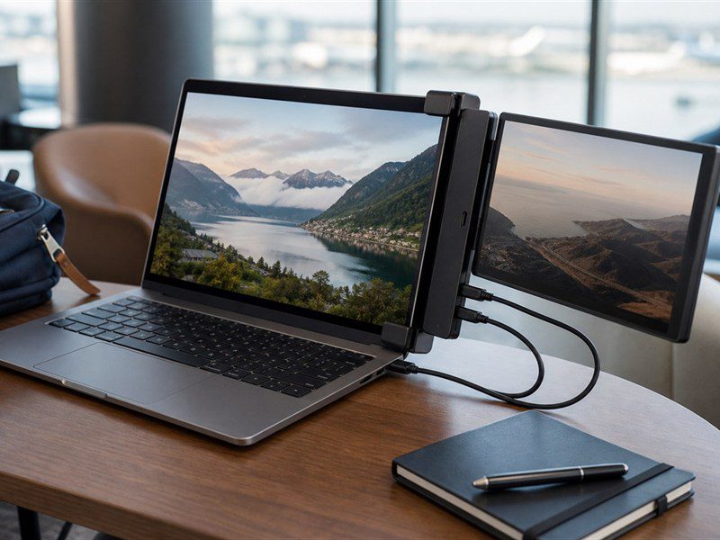 clip on screen extender travel setup 800x600