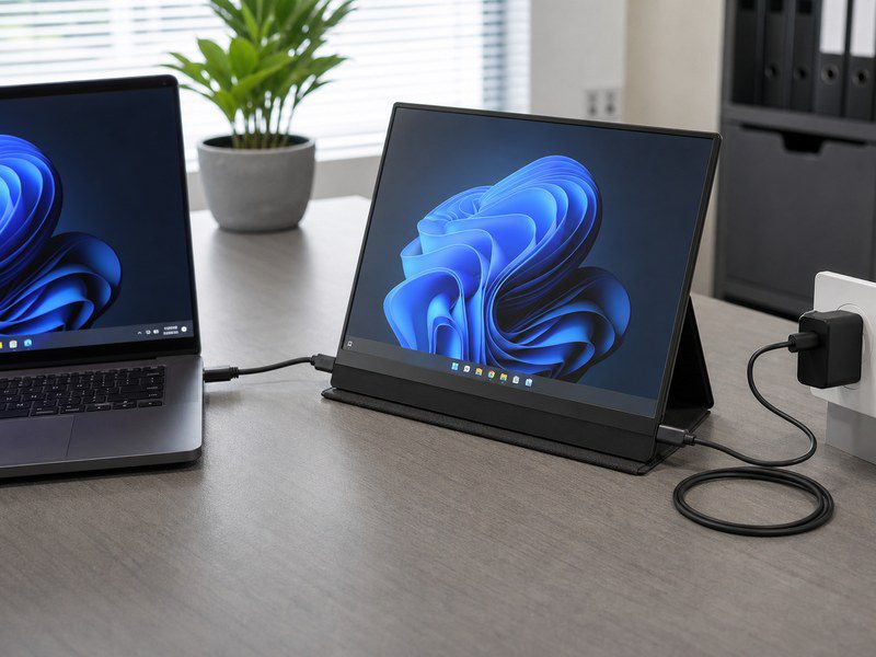 GetMi portable monitor HDMI power setup