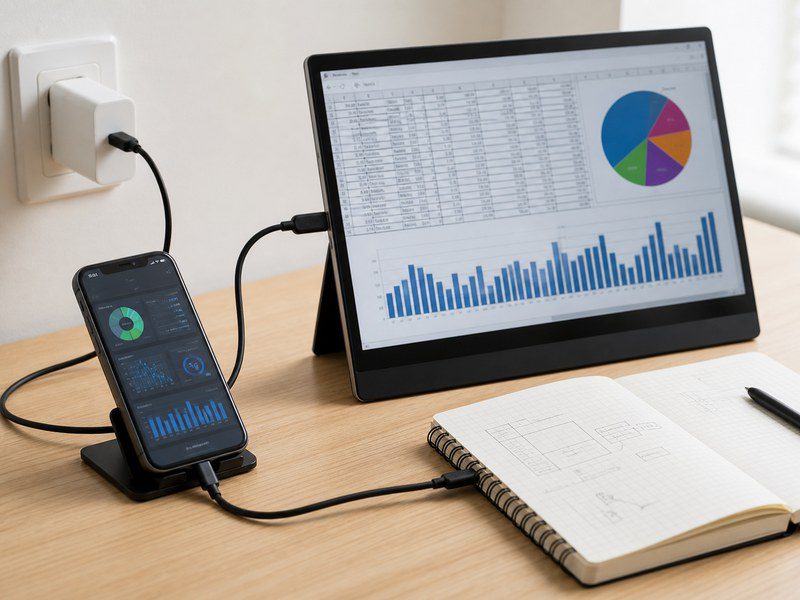 portable monitor phone power test