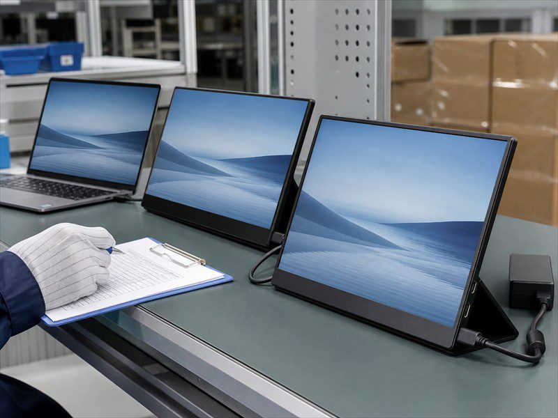 Portable monitor retail cable function test