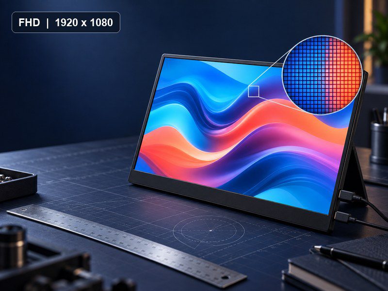 GetMi FHD monitor pixel grid