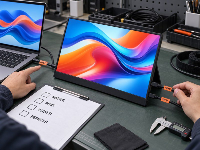 FHD monitor port and power check