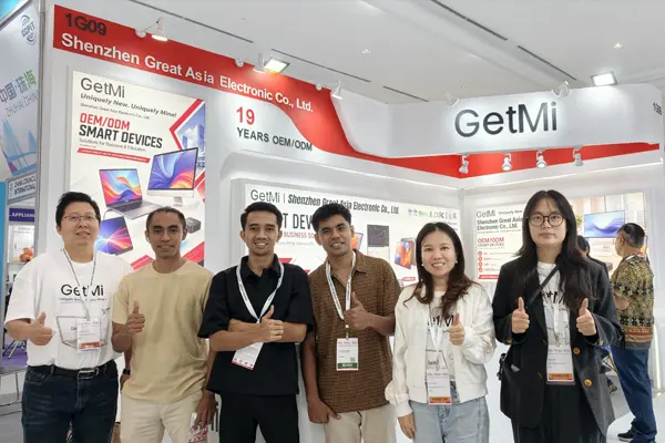 GETMI international exhibition booth and partners