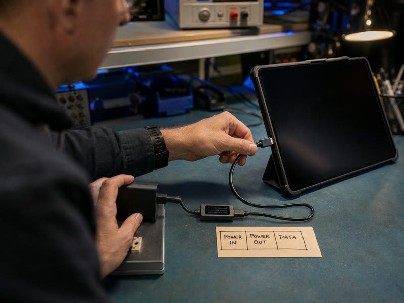 usb c power charging path test USB-C power and charging path test