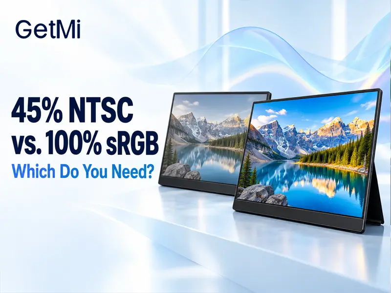 45% NTSC vs. 100% sRGB