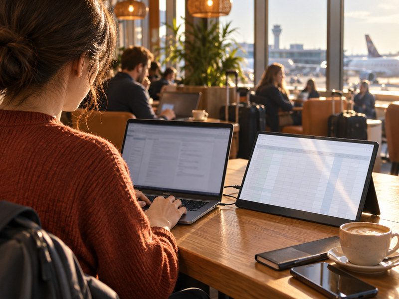 Matte portable monitor for mobile work